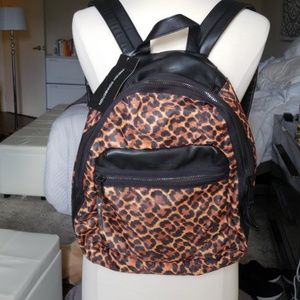 NWT French Connection Leopard & Black Backpack